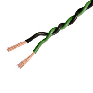 AMPIRE Verdrilltes Kabel GRÜN/SCHWARZ 0,5mm², 150m Spule, 100% Kupfer