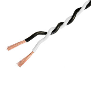 AMPIRE Verdrilltes Kabel WEISS/SCHWARZ 0,5mm², 150m Spule, 100% Kupfer