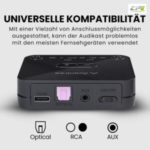 AMPIRE AVANTREE Bluetooth 5.3 Sender für zwei Kopfhörer