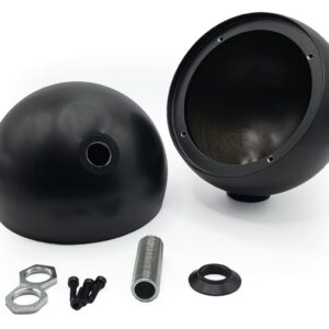 Car Specials Alugehäuse Ø100 mm für Hertz MLK 700.3 ML700.3 Mitteltöner in schwarz mit M13 Gewinde