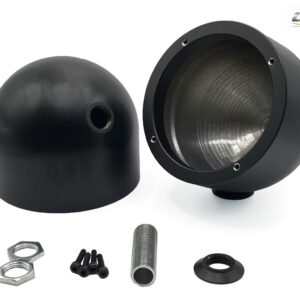 Car Specials Alugehäuse Ø90 mm für Hertz MLK 700.3 ML700.3 Mitteltöner in schwarz mit M13 Gewinde – Bild 3