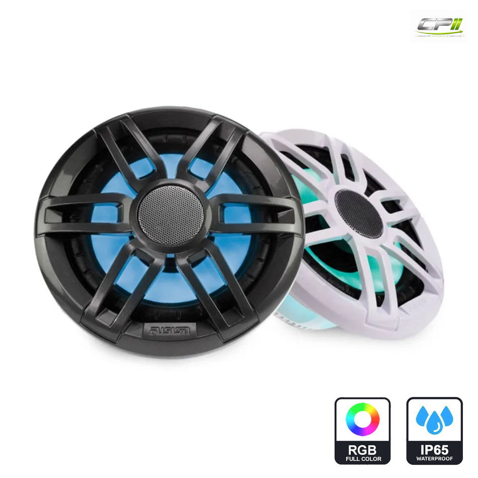 FUSION® Lautsprecher XS-Serie, Sport-Grill, weiß/schwarz, 7.7", RGB-Beleuchtung