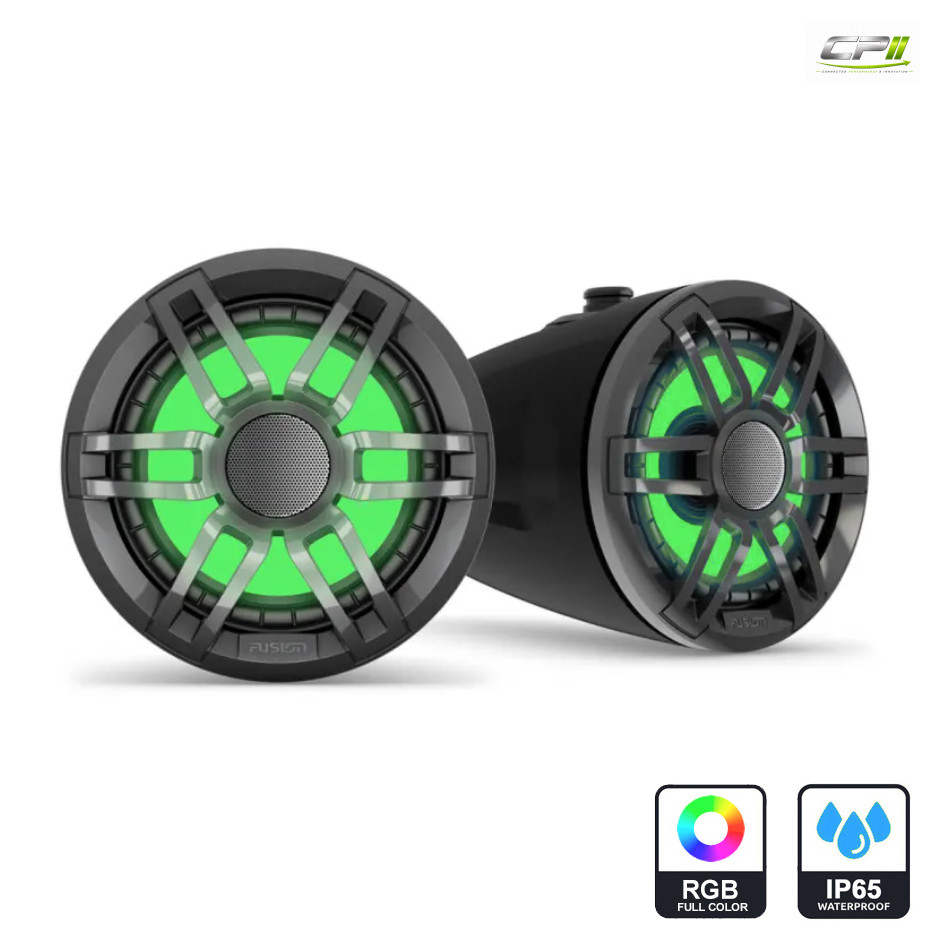 FUSION® Waketower-Lautsprecher XS-Serie, schwarz, Sport, 6.5", RGB-Beleuchtung