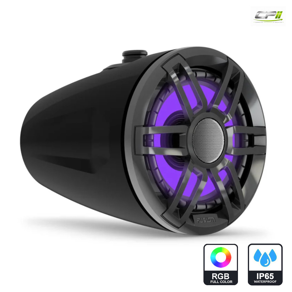 FUSION® Waketower-Lautsprecher XS-Serie, schwarz, Sport, 6.5", RGB-Beleuchtung