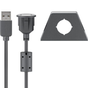 Alternative view of GOOBAY USB-A Einbaubuchse mit 200cm Kabel