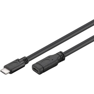 Alternative view of GOOBAY Verlängerungskabel, USB-C auf USB-C 60 Watt, 1m, schwarz
