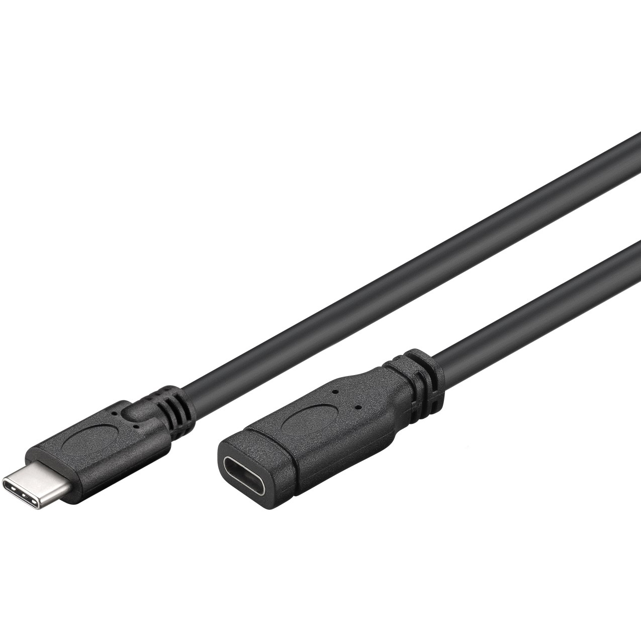 GOOBAY Verlängerungskabel, USB-C auf USB-C 60 Watt, 1m, schwarz – Bild 2