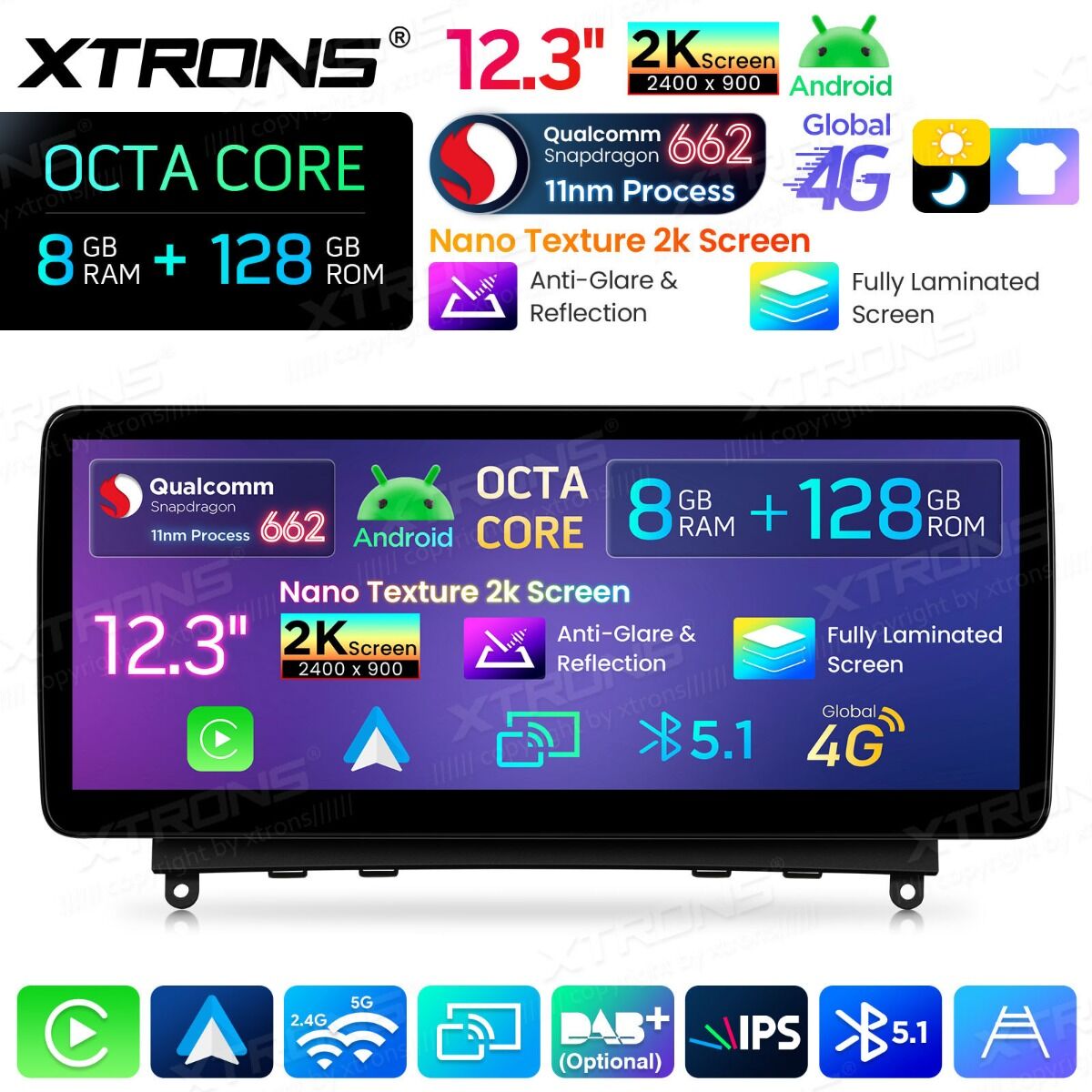 Android Autoradio Xtrons für Mercedes-Benz C-Klasse W204 (2007–2010) 8/128 GB – Bild 9