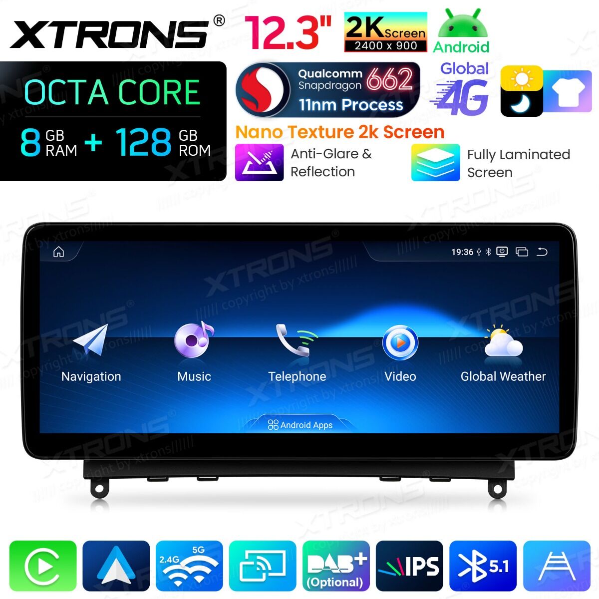 Android Autoradio Xtrons für Mercedes-Benz C-Klasse W204 (2007–2010) 8/128 GB – Bild 10