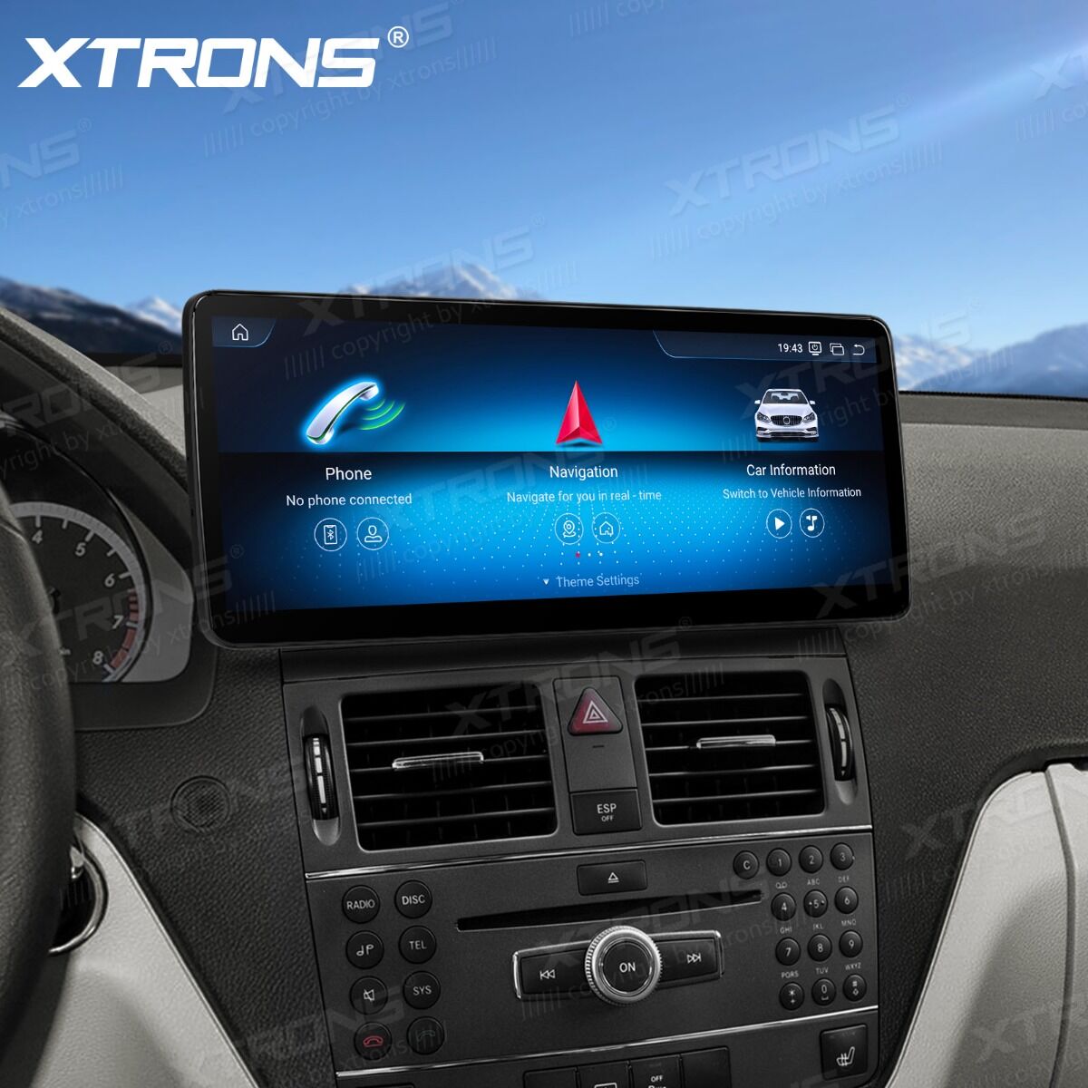 Android Autoradio Xtrons für Mercedes-Benz C-Klasse W204 (2007–2010) 8/128 GB – Bild 2