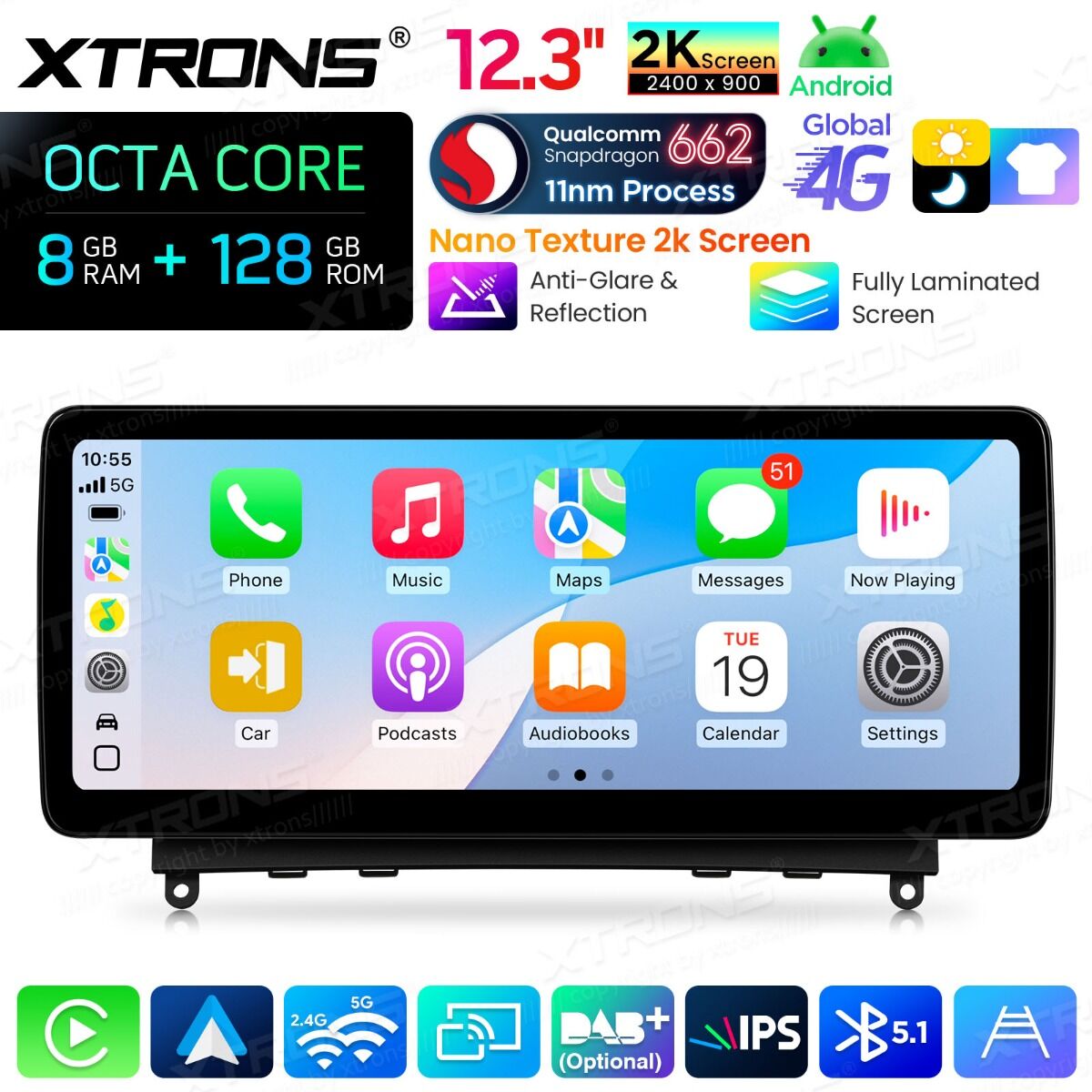 Android Autoradio Xtrons für Mercedes-Benz C-Klasse W204 (2007–2010) 8/128 GB – Bild 11