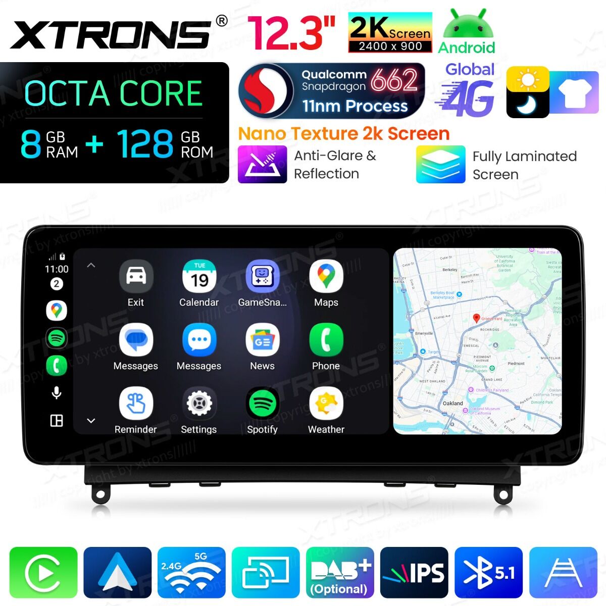 Android Autoradio Xtrons für Mercedes-Benz C-Klasse W204 (2007–2010) 8/128 GB – Bild 12