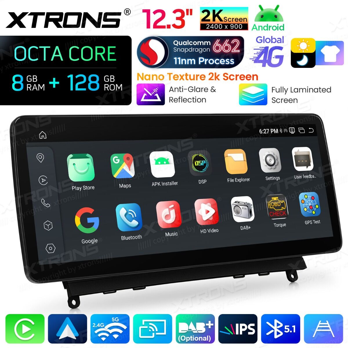 Android Autoradio Xtrons für Mercedes-Benz C-Klasse W204 (2007–2010) 8/128 GB – Bild 14