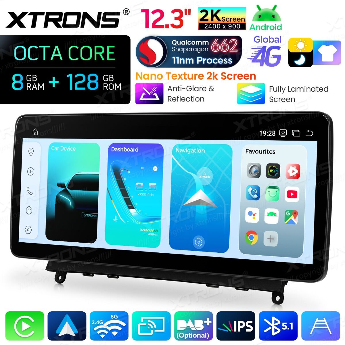 Android Autoradio Xtrons für Mercedes-Benz C-Klasse W204 (2007–2010) 8/128 GB – Bild 16