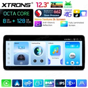 Android Autoradio Xtrons für Mercedes-Benz E-Klasse C207 / A207 (2013–2014, NTG 4.5/4.7) 8/128 GB