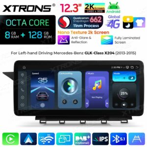 Android Autoradio Xtrons für Mercedes-Benz GLK-Class X204 2013 to 2015 LHD NTG 4.5/4.7 8/128 GB