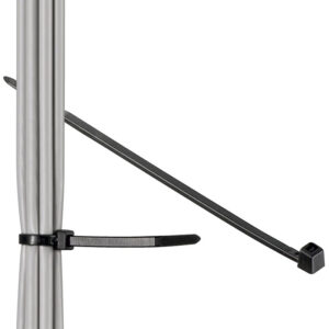 SAPISELCO Kabelbinder 100 x 2.5mm, schwarz, UV-beständig, 100er Pack