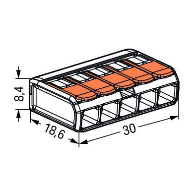 WAGO Verbindungsklemmen 5-fach, max. 85°C, max. 4mm² – Bild 3