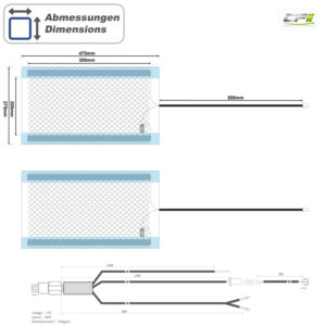 AMPIRE Sitzheizung, 2x 480x280mm, Schalter 2-stufig, 12 Volt – Bild 8