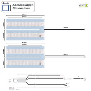 AMPIRE Sitzheizung, 2x 480x280mm längsgeteilt, Schalter 2-stufig, 12 Volt – Bild 13