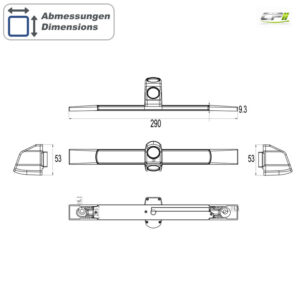 _AMPIRE Twin Bremslichtkamera (CVBS), (Ersatz für Hella 2DA 343 106-201), weiß