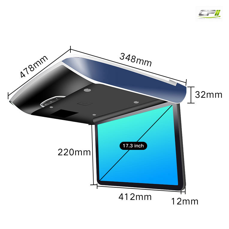 CARAVAN Motorisierter 17.5" Deckenmonitor mit HDMI-Eingang